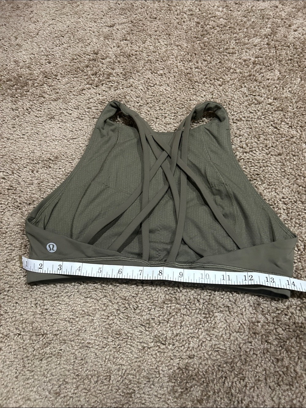 lululemon athletica Olive Green High-Neck Sports Bra - Picture 4 of 5
